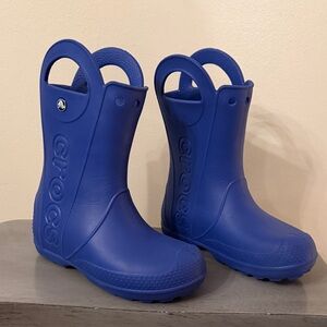 CROCS Kids Vibrant Blue Rain Boots